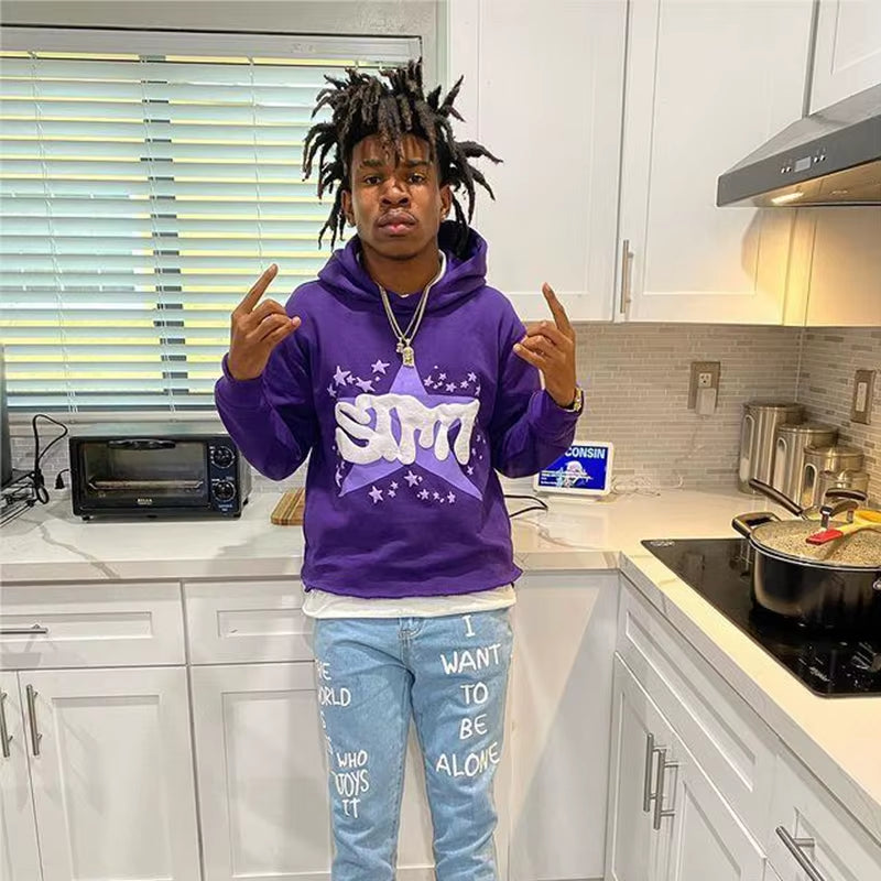 Zip Hoodie Stars Print Goth Punk Sweatshirt Men'S Hoodies Sport Coat Pullover Gothic Long Sleeve Oversized Hoodie Y2K Jacket Emo