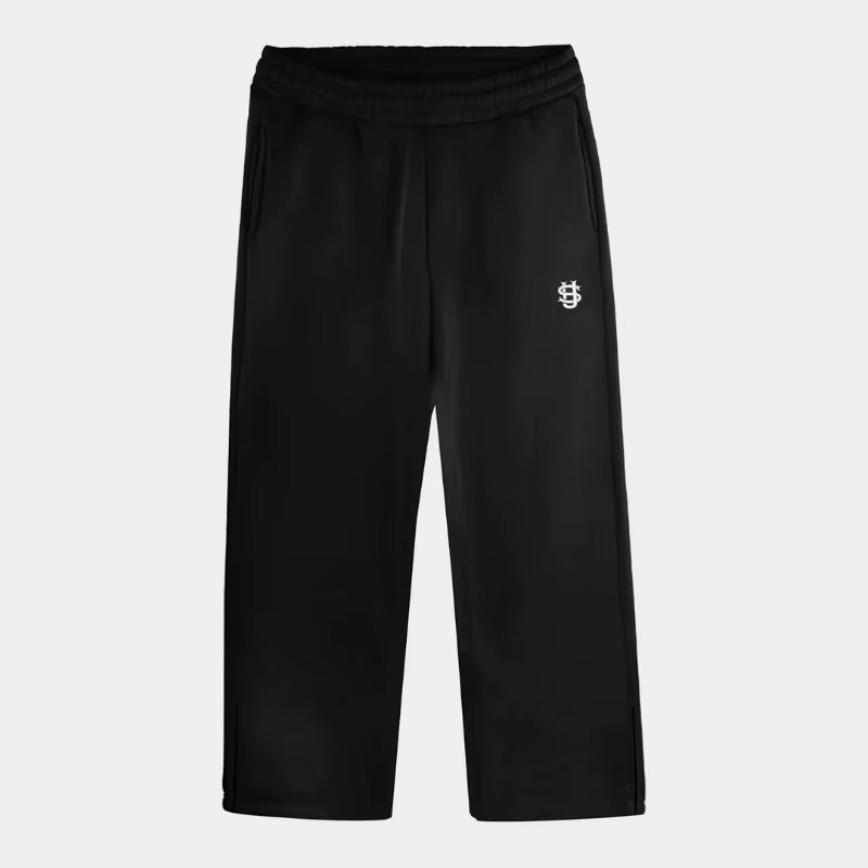 Trendy Embroidery Casual Loose Wide Leg Pants Y2K Harajuku Retro Street Wear Solid Color Sweatpants Men Women Straight Leg Pants