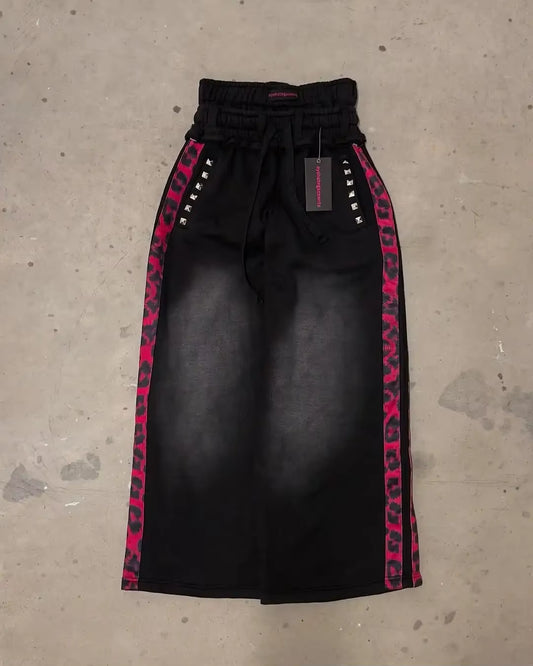 Y2K Fashion Double Waist Pants New American Street Trend Hip Hop Men Clothing Jogger Drawstring Sweatpants Loose Cargo Trousers