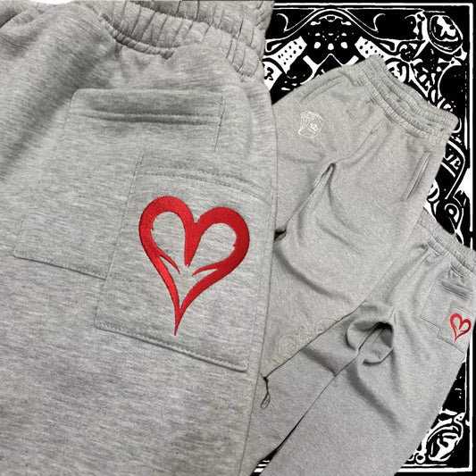 Y2K Double Waist Jogger Pants Men Poker Embroidery Pattern Sagging Pants Street Hip Hop Gym Sportwear Unisex Baggy Sweatpants