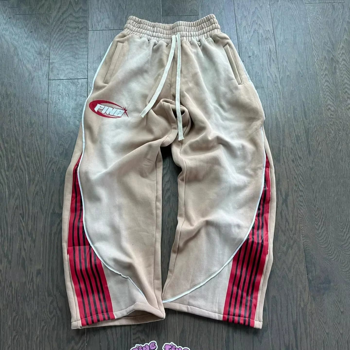 Y2K Fashion Double Waist Pants New American Street Trend Hip Hop Men Clothing Jogger Drawstring Sweatpants Loose Cargo Trousers